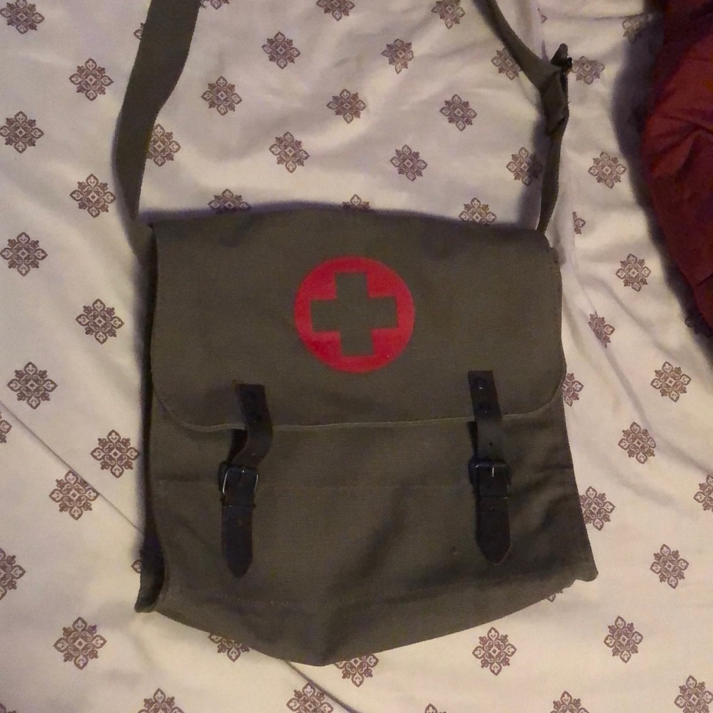 Vintage medic cross body bag